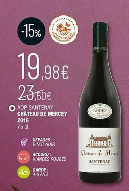 aop santenay château de mercey 2016