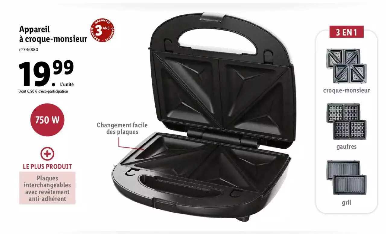 appareil à croque-monsieur