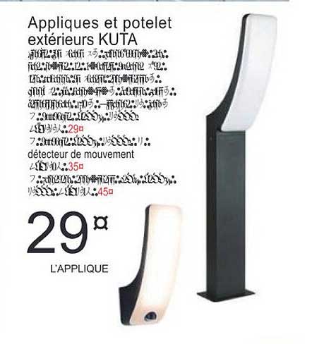 appliques et potelet extérieurs kuta