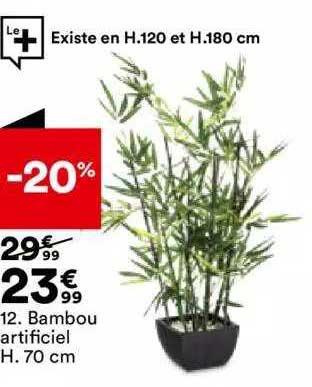 bambou artificiel h.70 cm
