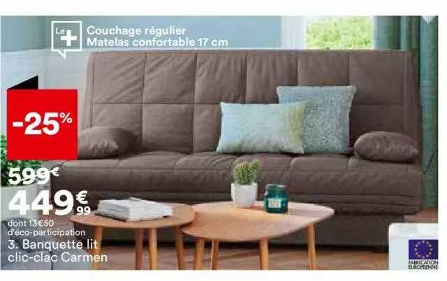 baquette lit clic-clac carmen