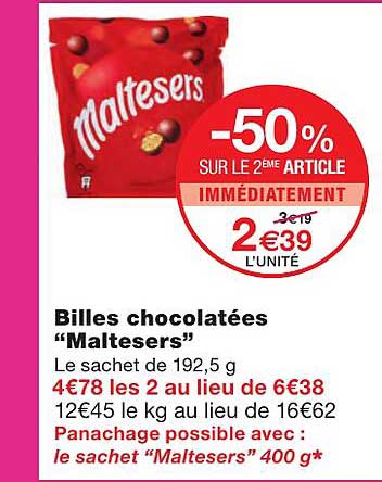 Billes Chocolatées "maltesers"