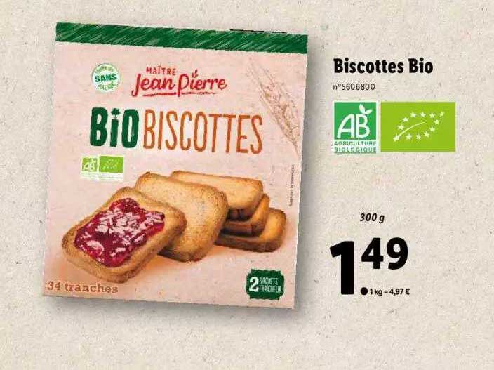 Biscottes Bio Maître Jean Pierre