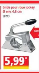 bride pour roue jockey env. 4,8 cm