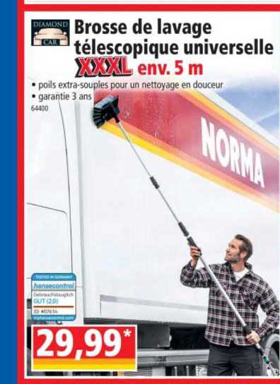 brosse de lavage télescopique universelle xxxl env. 5 m diamond car
