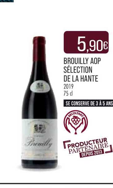 brouilly aop sélection de la hante 2019