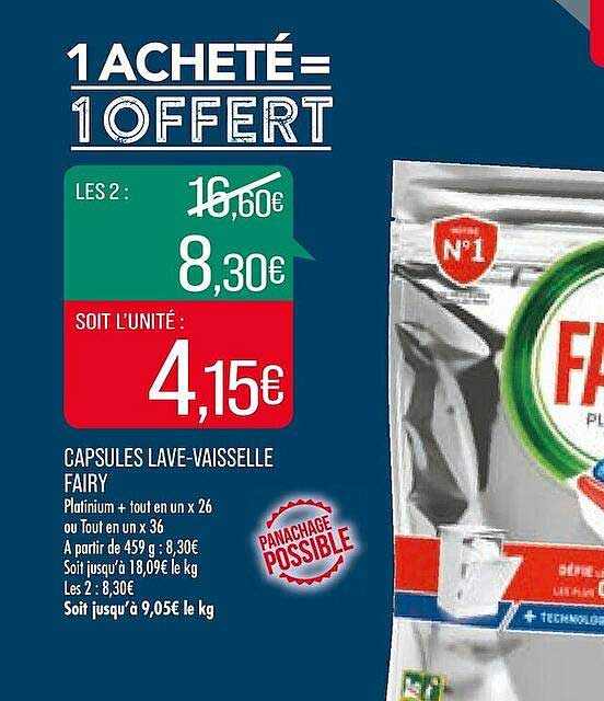 capsules lave-vaisselle fairy