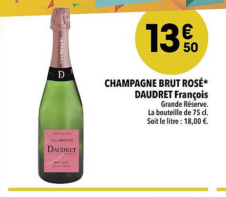 champagne brut rosé daudret françois