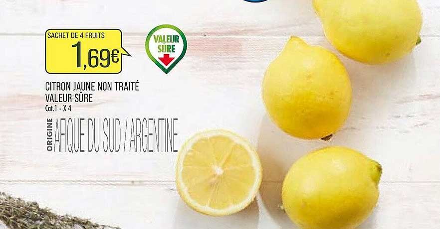 citron jaune non traité valeur sûre