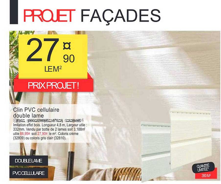 clin pvc cellulaire double lame