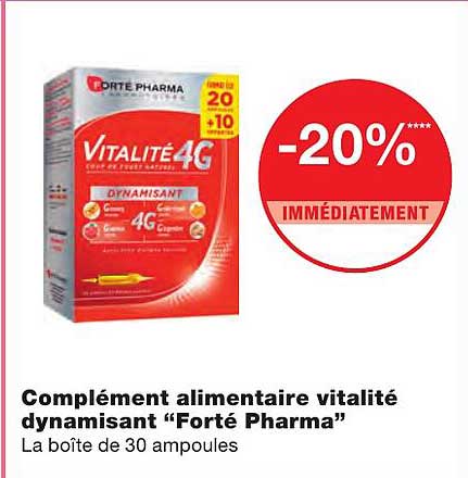 complément alimentaire vitalité dynamisant "forté pharma"