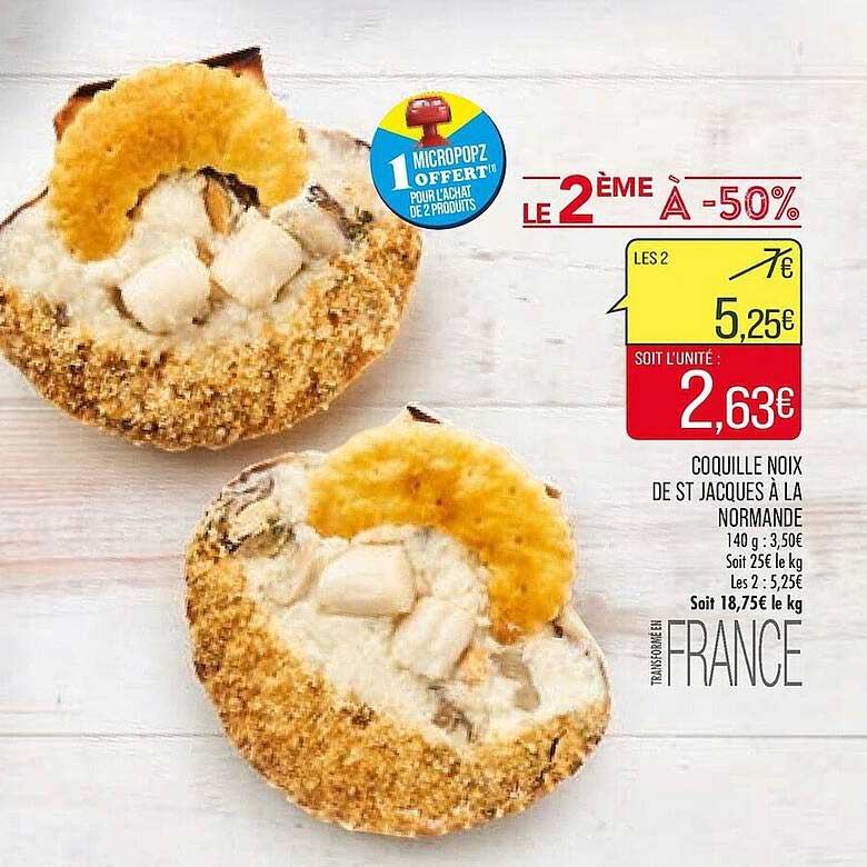 coquille noix de st jacques à la normande