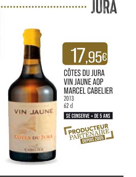 côtes du jura vin jaune aop marcel cabelier 2013