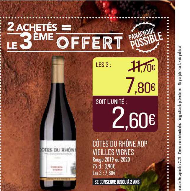 côtes du rhône aop vieilles vignes rouge 2019 ou 2020