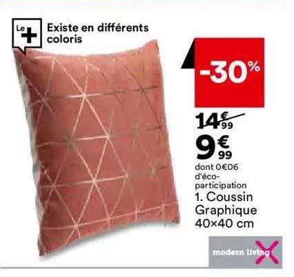 cousson graphique 40 x 40 cm modern living