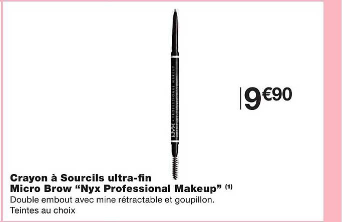 crayon à sourcils ultra-fin micro brow "nyx professional makeup"