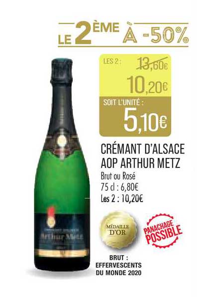 crémant d'alsace aop arthur metz