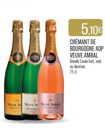 crémant de bourgogne aop veuve ambal