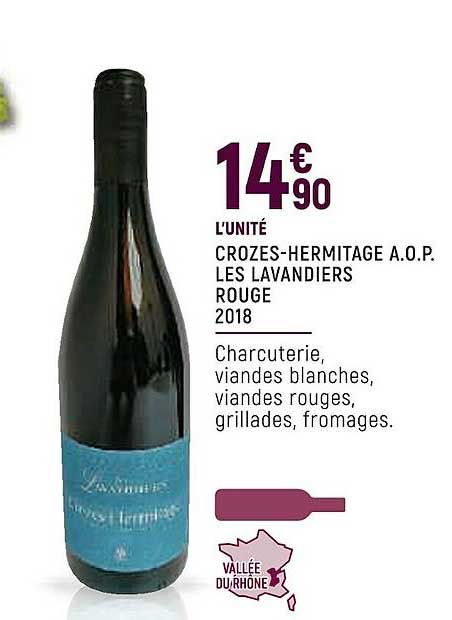 crozes-hermitage a.o.p. les lavandiers rouge 2018