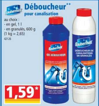 déboucheur pour canalisation saubermax