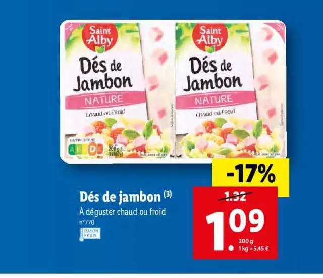 dés de jambon saint alby