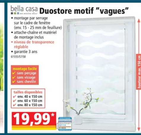 duostore motif "vagues" bella casa