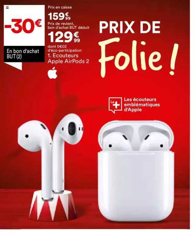 écouteurs Apple Airpods 2