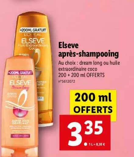 elsève après-shampooing