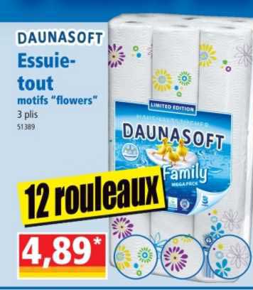 essuie-tout motifs "flowers" daunasoft