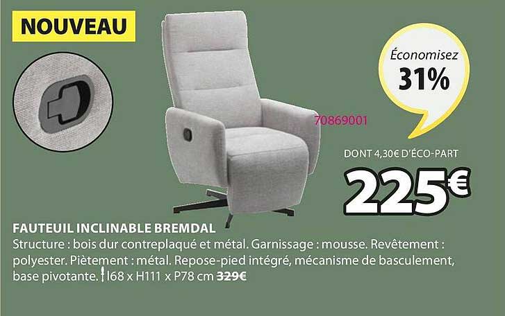 Fauteuil Inclinable Bremdal