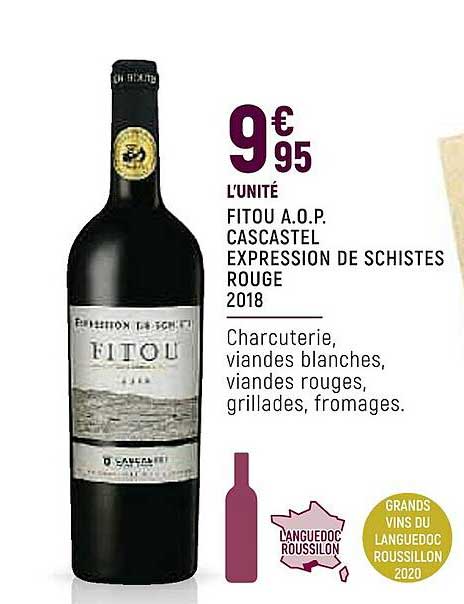 fitou a.o.p. cascastel expression de schistes rouge 2018