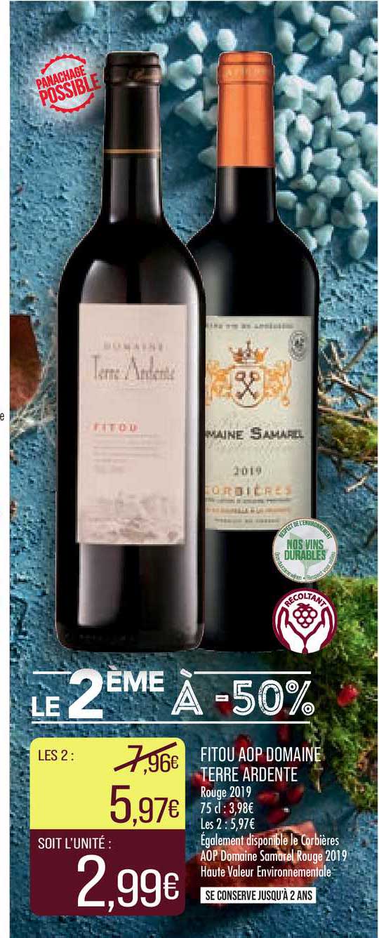 fitou aop domaine terre ardente rouge 2019