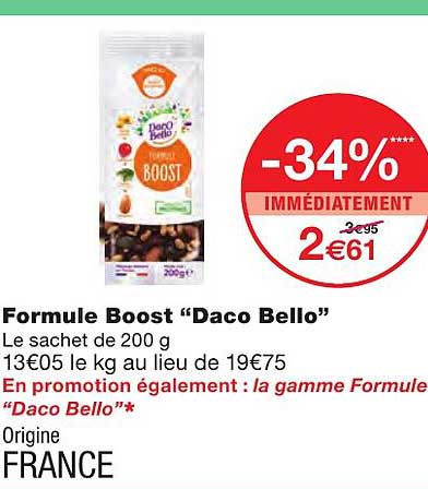 formule boost "daco bello"