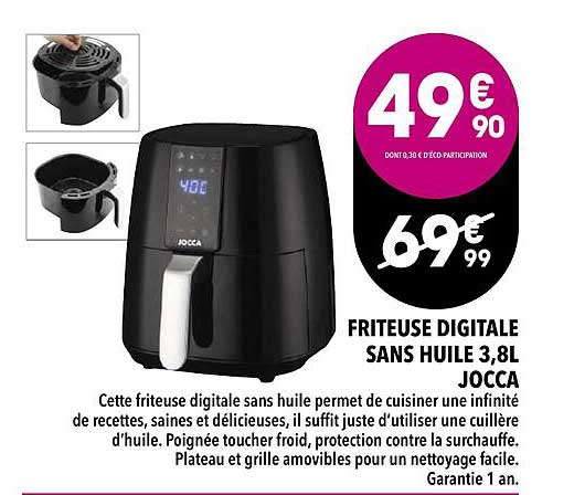 friteuse digitale sans huile 3,8l jocca