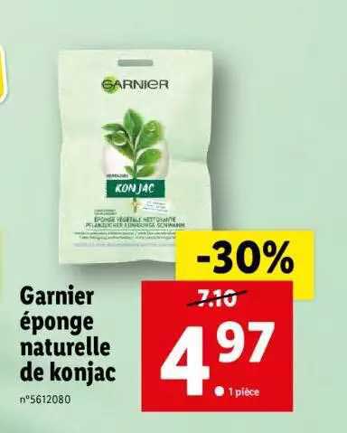 Garnier éponge Naturelle De Konjac