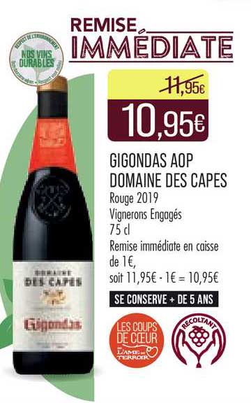 gigondas aop domaine des capes rouge 2019