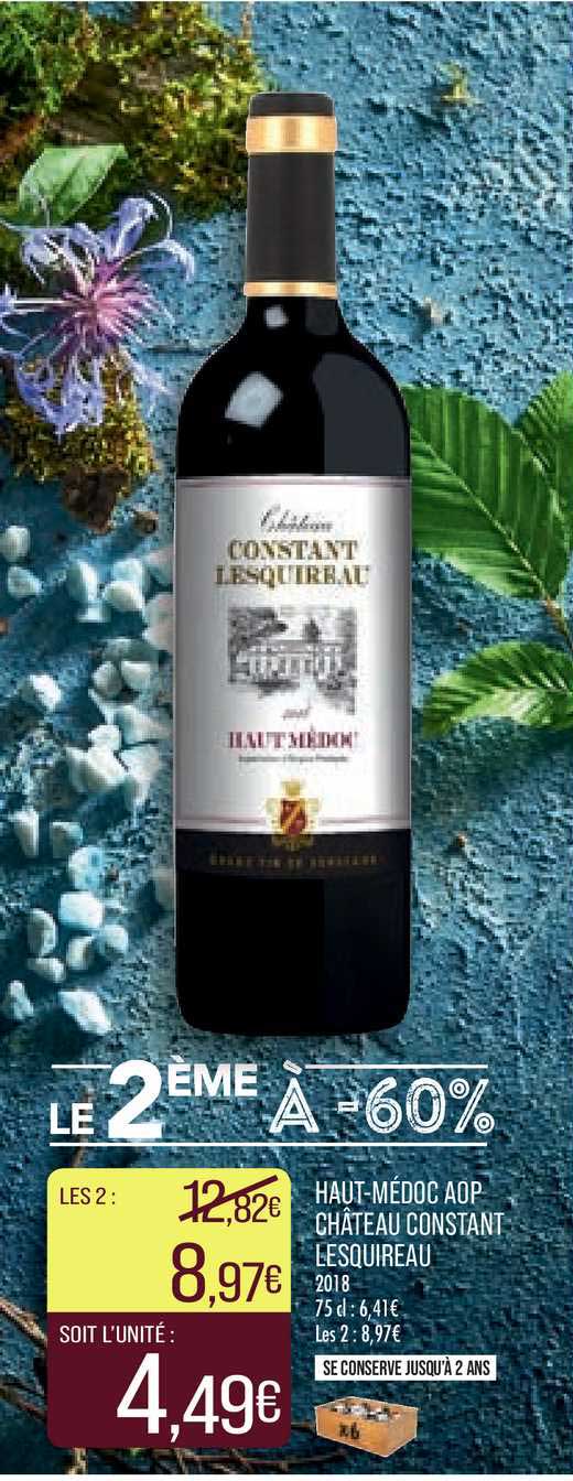 haut médoc aop château constant lesquireau 2018