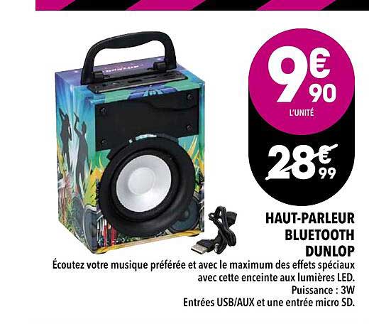 haut-parleur bluetooth dunlop