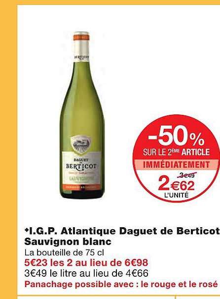 i.g.p. atlantique daguet de berticot sauvignon blanc