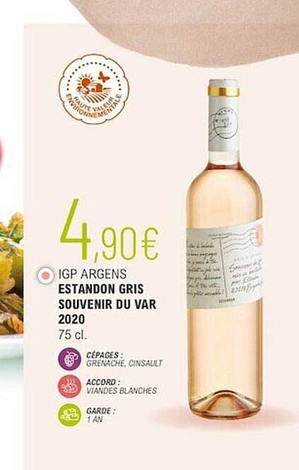 igp argens estandon gris souvenir du var 2020