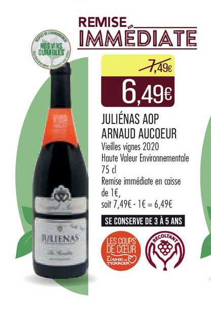 Juliénas Aop Arnaud Aucœur Vieilles Vignes 2020