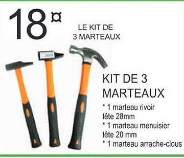 kit de 3 marteaux