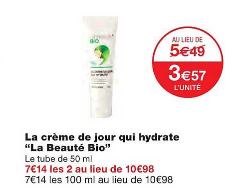 la crème de jour qui hydrate "la beauté bio"