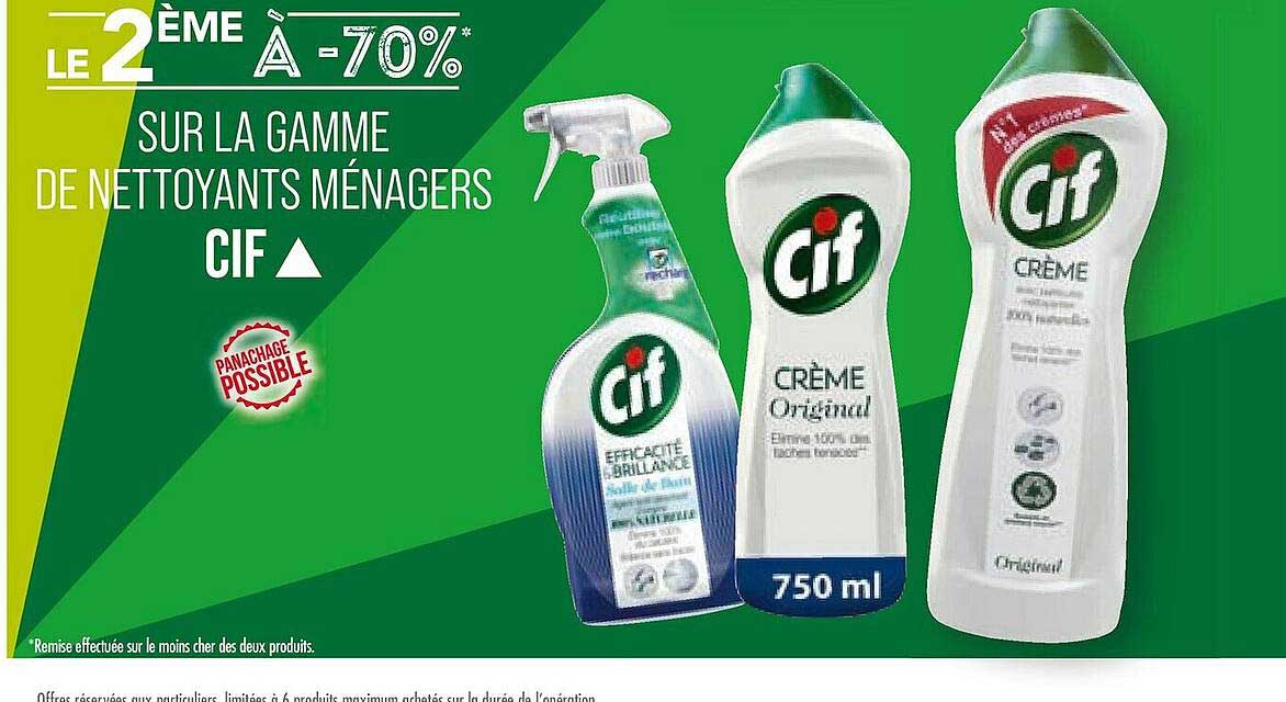 la gamme de nettoyants ménagers cif