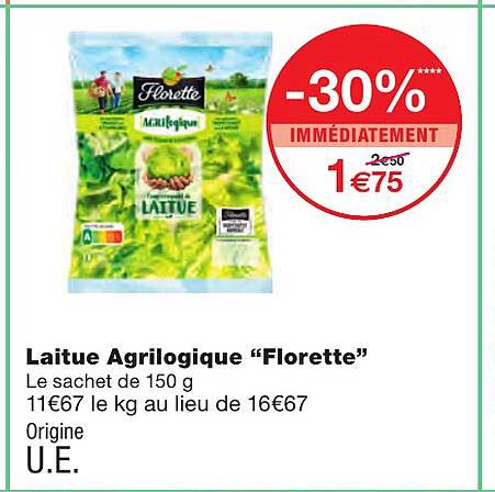 Laitue Agrilogique "florette"