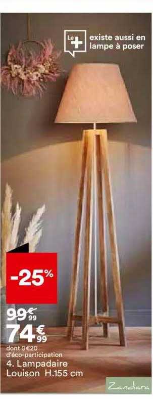 lampadaire louison h.155 cm zandiara