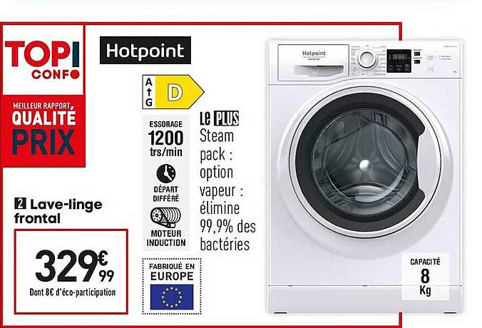 lave-linge frontal hotpoint