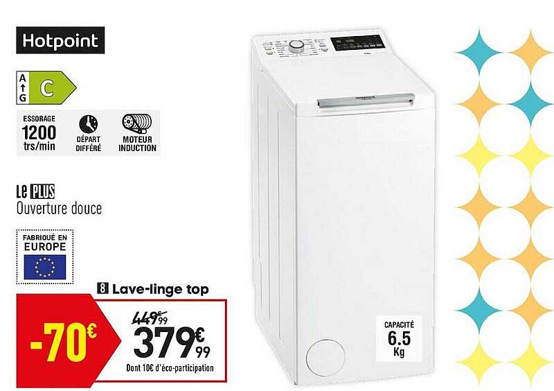 lave-linge top hotpoint