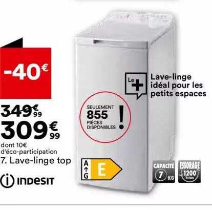 lave-linge top indesit