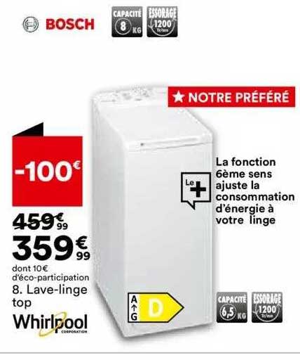 lave-linge top whirlpool
